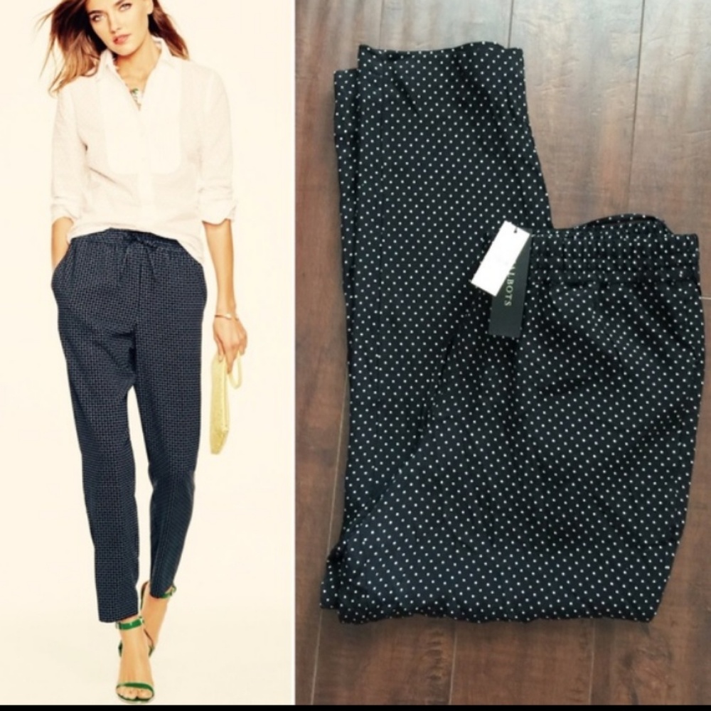 New Talbots polka dot pants